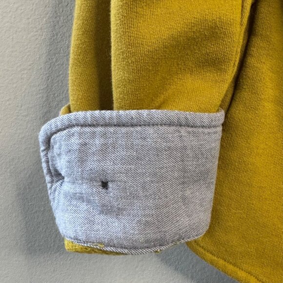 BONOBOS Yellow Fleece Shacket Mens M Medium Soft Shirt Jacket Cozy Stylish Men - Picture 6 of 9